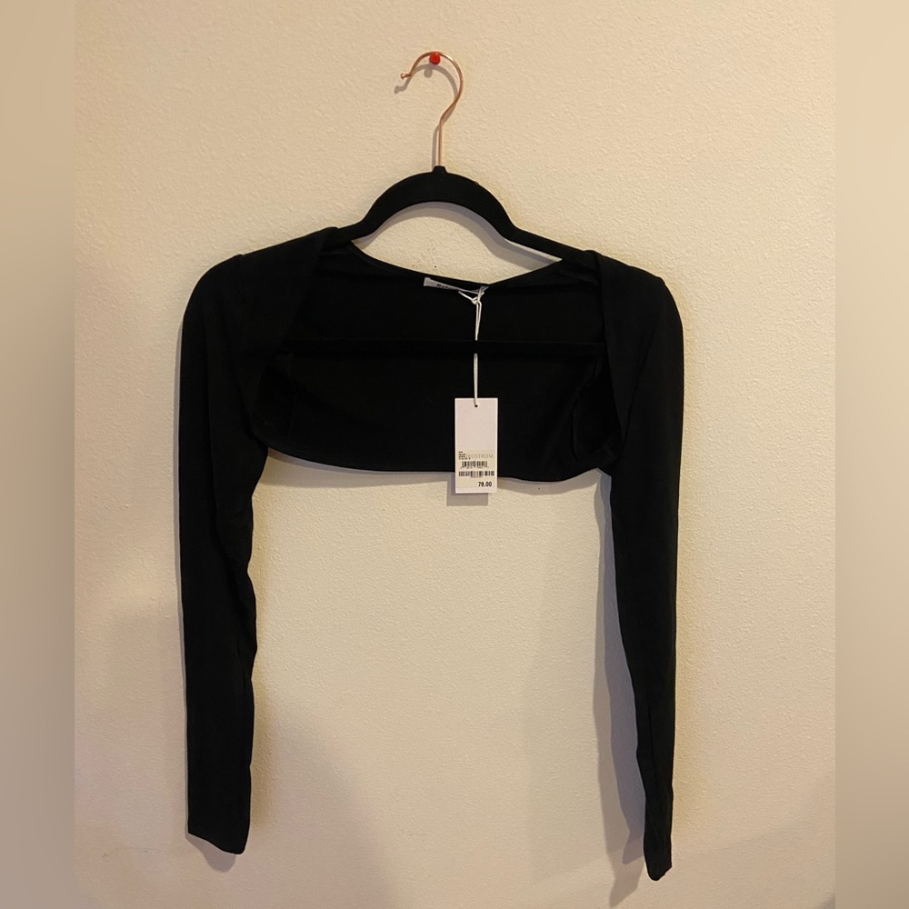 NWT Reformation Bolero/shrug/topper - BLACK SIZE XS